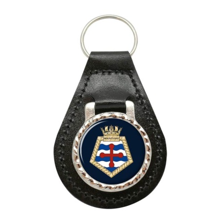 RFA Mounts Bay, Royal Navy Leather Key Fob