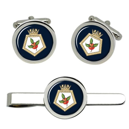 RFA Orangeleaf, Royal Navy Cufflink and Tie Clip Set