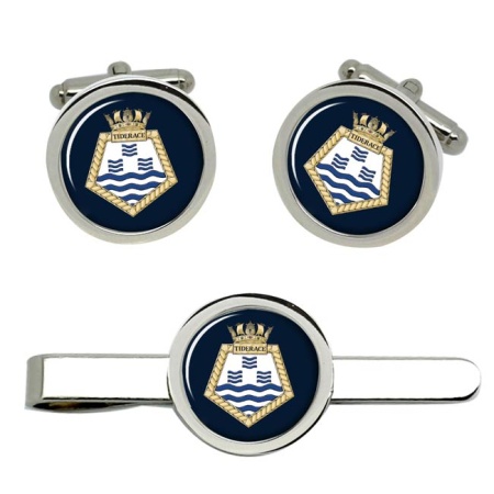 RFA Tiderace, Royal Navy Cufflink and Tie Clip Set