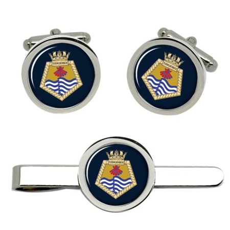 RFA Tidesurge, Royal Navy Cufflink and Tie Clip Set