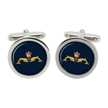 Royal Navy Submarine Service ER Cufflinks in Box